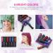 Kalolary Metallic Glitter Hair Chalk Set - Temporary Dye for All Hair Colors - Ideal for Halloween & Cosplay - 6 Colors - Buy Online on GoSupps.com