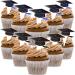 48Pcs Graduation Cap Cupcake Toppers Grad Cap Cake Toppers Class of 2024 Graduation Cupcake Toppers Black and Blue Tassle - Buy Online on GoSupps.com