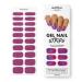 MOYOU LONDON Semi-Cured UV Gel Strips - 20 Pieces - Gel Nail Foils UV Curing for Salon Quality Manicure - Lilac Dust
