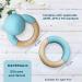 Generic Teething Toy for Babies 6-12 Months - Beech Wood Baby Teether Ring - Silicone Teether for Boys and Girls 4 Months and Up - Buy Online on GoSupps.com