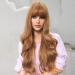 EMMOR Blonde Long Curly Wig with Bangs | Heat Resistant Synthetic | Natural Daily Look - Buy Online on GoSupps.com
