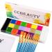 CCbeauty Professional Face Body Paint 20 Colors(6 UV Glow + 14 Classic Colors) Halloween Neon Face Painting Set, Oil Based Large Black White Body Paints for SFX Cosplay Costume Makeup with 10 Brushes 02# 20 Colors