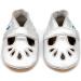 Dotty Fish Soft Leather Baby Shoes - Classic T-Bar Shoes for Girls | Non-Slip Suede Soles | 0-6 Months to 2-3 Years | Silver - Buy Online on GoSupps.com