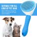 Cleanpets Self-Cleaning Dog & Cat Brush - Perfect for Short & Long Hair - Removes Undercoat - Blue - Buy Online on GoSupps.com