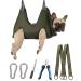 KKIIMATT 10-in-1 petrol-care hammock dishes with nail clipper/trimmer nail file comb dog nail hammock dog care shells for cutting nails size m under 20 kg khaki-green)