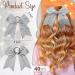 40 Pcs 8 Glitter Cheer Hair Bows Bulk - Silver Shiny Ponytail Holders for Cheerleaders - Buy Online on GoSupps.com