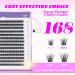 Buy GAQQI GQ03 Lash Clusters - 168PCS C Curl 12MM False Eyelashes for DIY Extensions | Natural Wispy Look - Buy Online on GoSupps.com