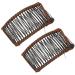 Vintage Tire Comb Lightweight Portable Banana Hair Clips Easy Operation 2 Pieces Strong and Durable for Office (#1)