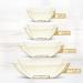 Posh Setting 32oz Gold Glitter Plastic Serving Bowls - 4 Pack | Disposable Party Snack Buffet Bowls - Buy Online on GoSupps.com