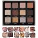 Lamora Smokey Eyes eyeshadow Pallet Nude tones - vegan shimmer Nude Eyeshadow with mirror - ideal travel make -up with 12 highly pigmented warm cool and natural color tones natural smokey cool neutrals