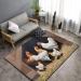 Flannel Carpet A Brood of Chickens Pattern 60 x 39 in Non-Slip Durable Suitable for Living Room and Office Bedroom - Buy Online on GoSupps.com