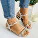 Buy XTZYGLFD Women's Crystal Sandals - Bohemian Summer Slippers in Silver | Stylish Footwear for Women - Free International Shipping - Buy Online on GoSupps.com