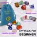 Beginner's 7 Chakra Crystal Set - 23 Pcs, Wiccan Reiki Gift with 4 Gemstone Types - Hexagonal Tumbled Stones, Raw Crystals, Gravel - Includes Instruction Guide - Buy Online on GoSupps.com