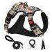 NESTROD Dog harness medium-sized dogs checkered beige size m anti-draw dishes for dogs medium neck circumference 33 43cm breast circumference 43 64cm dog safety belt safety harness Dog m neck33-43cm breast 43-64cm checked beige