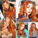 Colorfulpanda Long Wavy Orange Ginger Wig for Women - Realistic Synthetic Hair for Everyday and Halloween Parties - Buy Online on GoSupps.com