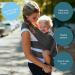 Makimaja Dark Grey 100% Cotton Baby Wrap Carrier for Newborns up to 15 Kg - Includes Storage Bag and Bib - Buy Online on GoSupps.com