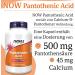 Now Foods Pantothenic Acid 500 mg - High Dose Vitamin B5 250 Vegan Capsules Gluten-Free & Soy-Free Laboratory Tested - International Shipping Available - Buy Online on GoSupps.com