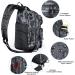 PLUSINNO Fishing Backpack Tackle Bag with Rod Holder - Water-Resistant, Ideal Fishing Gifts for Men - Large Black Camo (16.5*10.5*5.5inch) - Buy Online on GoSupps.com