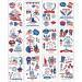 4th of July Temporary Tattoos - 65Pcs Patriotic Independence Day American Flag Body Face Art Stickers - Memorial & Labor Day Decorations - Buy Online on GoSupps.com