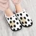 RPlife Spa Slippers - Green Watercolor Cactus & Succulents Comfortable Multicolored House Slippers for Women with Cute Black Dots - Perfect for Guests - Buy Online on GoSupps.com
