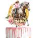 Cowgirl Birthday Cake Topper Cowgirl Birthday Party Supplies Western Cowgirl Cake Decorations Horse Cake Toppers for Girls Women Cowgirls Happy Birthday Party Cake Decorations