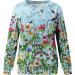 Women's Fall Sweatshirt: Casual Floral Crewneck Top, Plus Size X-Large, Sky Blue - Buy Online on GoSupps.com