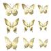Gyufise 36 Pack Gold Glitter 3D Butterfly Cupcake Toppers for Birthday Wedding Party | Hollow Butterfly Cake Decorations & Wall Stickers - Buy Online on GoSupps.com
