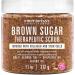 Brown Sugar Natural Body Scrub - Infused with Collagen & Stem Cell - Natural Exfoliating Sugar Scrub & Face & Body Polish helps with Moisturizing Skin, Acne, As a Cellulite Cream, Skin Scars, Wrinkles, Stretch Marks, Dry F…