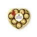 FERRERO ROCHER Fine Hazelnut Milk Chocolate Heart Shaped Gift Box 8 Count Individually Wrapped Chocolate Valentines Day Chocolate 100 Grams Ferrero Rocher 8 pieces