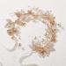 SWEETV Handmade Wedding Headpiece - Flower-Leaf Bridal Headband in Rose Gold | Bride Hair Accessories - Buy Online on GoSupps.com