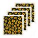 Kigai 4 Pack Beautiful Sunflower Washcloths Soft Face Towels Gym Towels Hotel and Spa Quality Reusable Pure Cotton Fingertip Towels