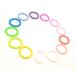 O-rings (adapters) for pacifiers - pacifier holders for baby pacifier chains made of soft silicone (clear)