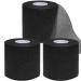ADMITRY Pre Wrap Tape Athletic,3 Rolls Black Prewrap Headbands for Hair,Foam Underwrap Sports Wrap