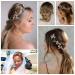 SWEETV Rose Gold Floral Bridal Headband - Rhinestone Wedding Hair Accessory - Buy Online on GoSupps.com