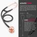Buy MDF Instruments ProCardial Dual Head Stethoscope - Stainless Steel Adult-Pediatric with Convertible Bell | Free Parts for Life - Rose Gold/Black - Buy Online on GoSupps.com