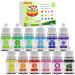 Food Coloring - 12 Color Vibrant Cake Food Coloring Set for Baking Cooking Decorating and Fondant - Upgraded Liquid Concentrated Icing Food Color Dye for DIY Treats and Crafts - .25 fl. oz. Each 0.25 Fl Oz (Pack of 12)