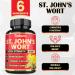 Satoomi St. John's Wort Capsules Extract Supplement - 6 Herbs Equivalent 5050 mg - Emotional Balance, Joyful Mood & Mood Support - 1 Pack 90 Veggie Caps 3-Month Supply - Buy Online on GoSupps.com