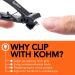 KOHM Heavy Duty Nail Clippers for Thick Nails - Professional Fingernail and Toenail Clippers for Men, Women & Seniors - Black Curved Design - Buy Online on GoSupps.com