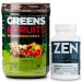 Nutrology Greens & Fruits Powder-Naturally Sourced Superfood Chocolate (30 Servings) Zen Natural Magnesium Supplement (30 Servings)