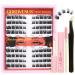 Goddvenus Eyelash Extension Kit Lash Extension Kit Wispy Lash Clusters Fluffy Eyelashes Cluster D Curl Lashes Individual Cluster DIY Individual Eyelashes with Glue and Lash Tweezers K-Cluster lash kit
