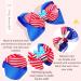 12PCS 4th of July Hair Bows Clips - Handmade America Flag Grosgrain Ribbon Girl Bows for Independence Day - Buy Online on GoSupps.com