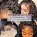 16 180% Density Kinky Curly Lace Front Wig - HD Transparent Lace, Natural Pre Plucked - 16 Inch Natural Black Color - Buy Online on GoSupps.com
