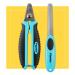 Claw scissors for dogs cats and small animals - 100% splinter -free through sharpest stainless steel blades I claws + claw file + claw care e -book I professional claw cutter with safety guard l - dogs