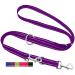Dey - Premium dog leash nylon 2m |Reflecting |3 -way adjustable |For small medium -sized and large dogs |Many colors | Doubleein dog |Tow leash |Fire leash |Puppy leash |Lila S S - 1.5 x 200 cm purple -reflective