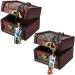 4 Pieces Orgone Chakra Healing Necklace in Hand-Carved Wooden Box, Crystal Vibe Orgone 7 Chakra Necklace with Spiritual Pendant Adjustable Cord, Healing Stone Gemstone Necklace for Balancing Energy