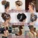 2-Piece Blonde Messy Hair Bun Extensions for Women and Girls - Curly Wavy Hair Scrunchies - Easy Updo Chignons - Synthetic Donut Hair Pieces - 24 - Buy Online on GoSupps.com