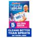 Mr. Clean Magic Eraser Ultra Bath Multi Purpose Cleaner for Bathroom Soap Scum Remover for Shower 5ct
