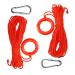 Patioer 2 Pack Water Floating Lifesaving Rope 98.4FT Outdoor Professional Throwing Rope Rescue Lifeguard Rescue Lifeline with Bracelet/Hand Ring for Swimming Boating Fishing