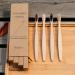 Luckxing Charcoal Toothbrushes - Soft Coal Reusable Bamboo Brushes for Travel | 4 Colors for Camping & Picnics - Buy Online on GoSupps.com