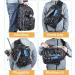 PLUSINNO Fishing Backpack Tackle Bag with Rod Holder - Water-Resistant, Ideal Fishing Gifts for Men - Large Black Camo (16.5*10.5*5.5inch) - Buy Online on GoSupps.com